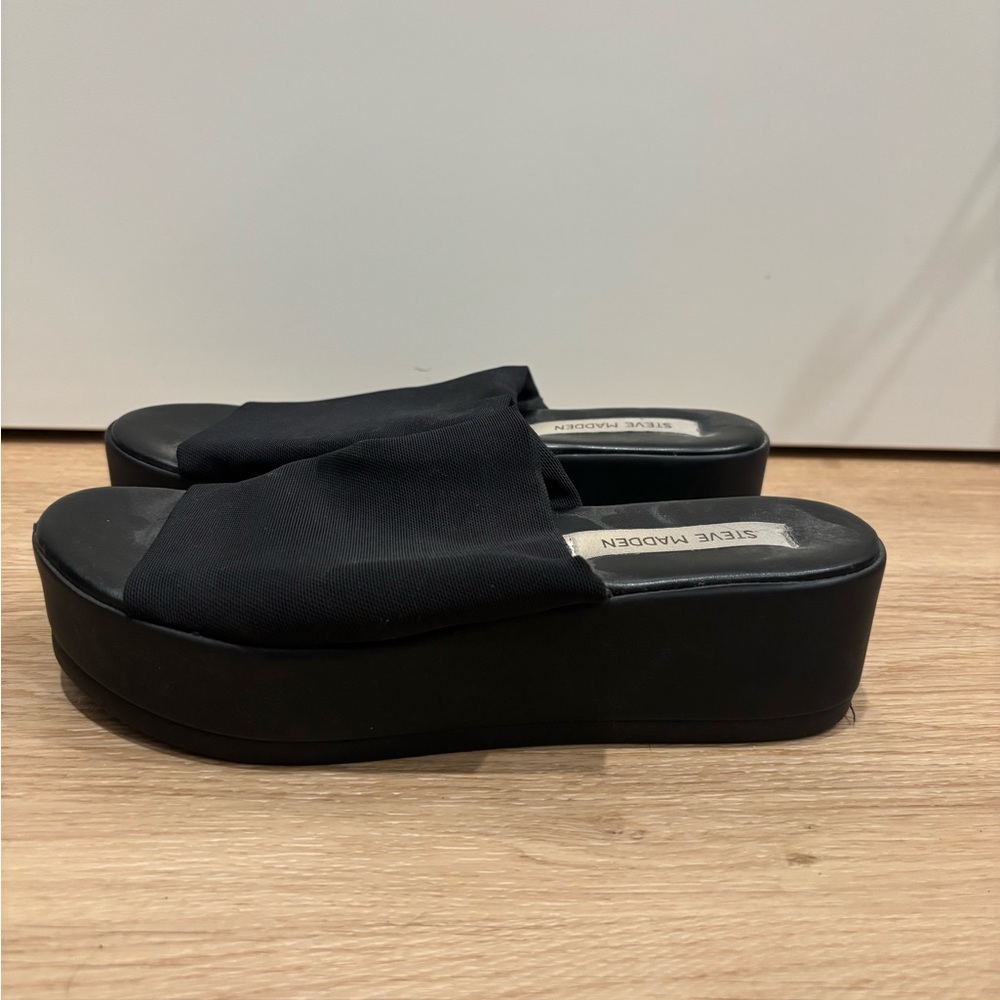 Steve Madden Black Platform Shoes
